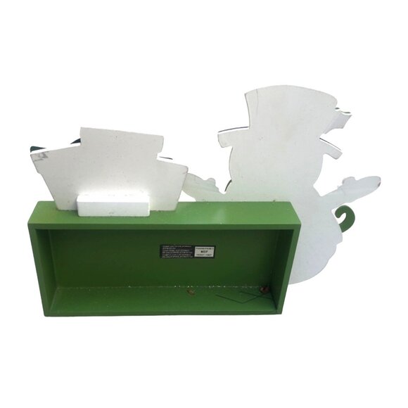 SNOWMAN WOODEN CHRISTMAS TABLETOP CENTERPIECE DECORE 12" X 8" - Picture 2 of 4